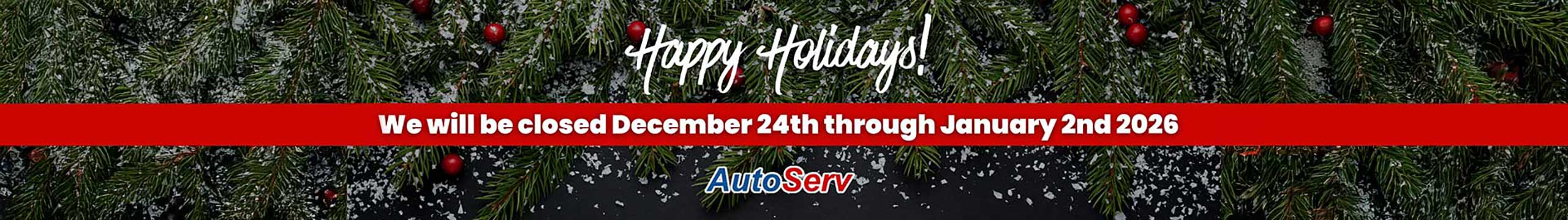 Store closed December 24 to January 2, 2025.